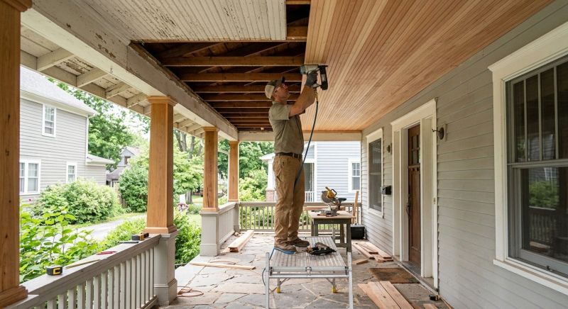 Deck Ceiling Installation in Conroe, TX
