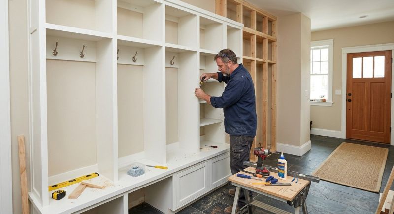 Mudroom Shelving Installation in Charlotte, NC